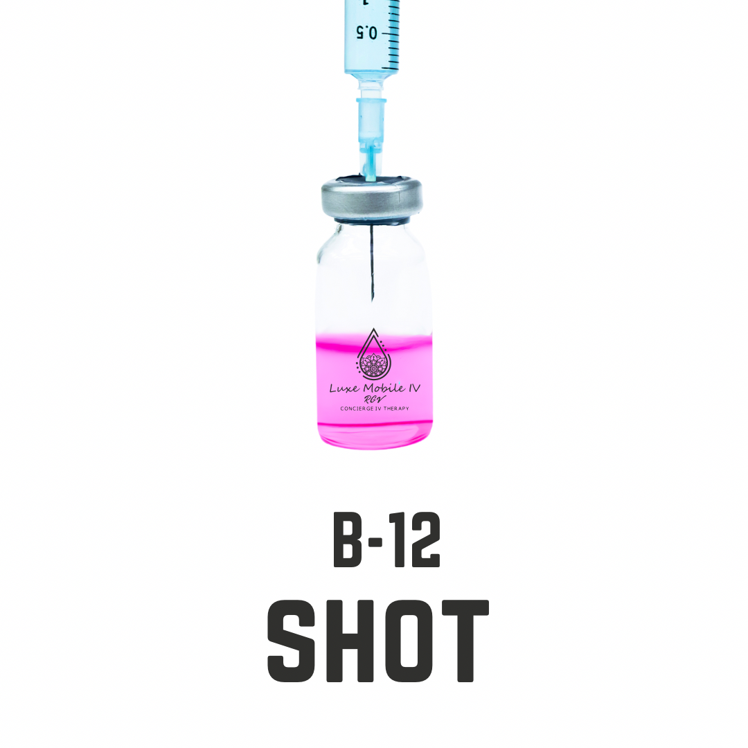 IV Therapy in Edinburg | B-12 Shot Package of 4 (In office only) Luxe Mobile IV RGV IV Therapy in Edinburg | B-12 Shot Package of 4 (In office only) Luxe Mobile IV RGV