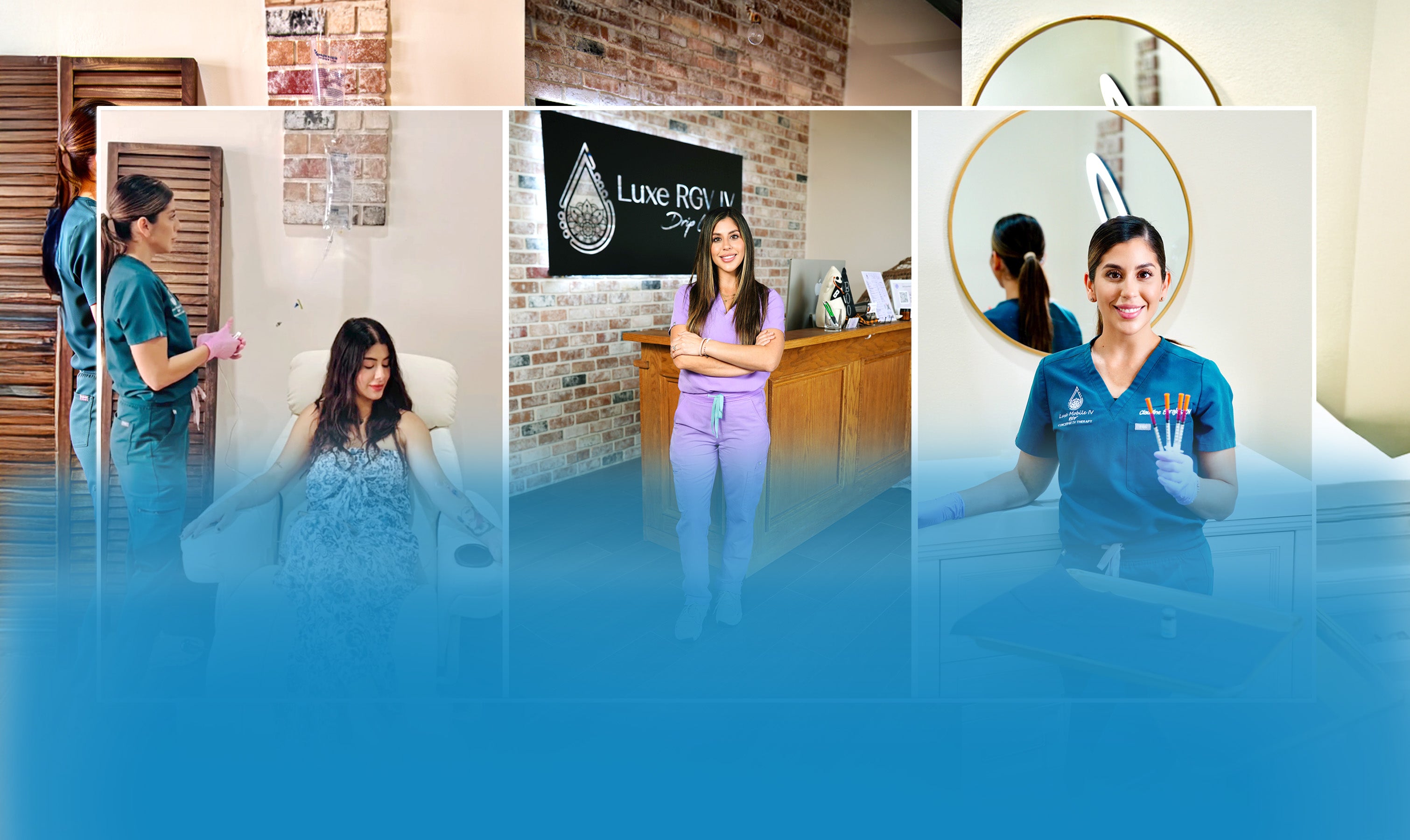 Women in scrubs at Luxe RGV IV Drip